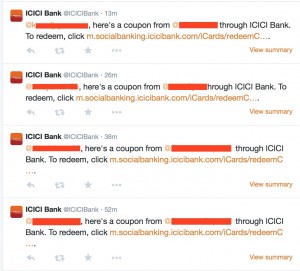 ICICI Bank exposes transactions to the world.