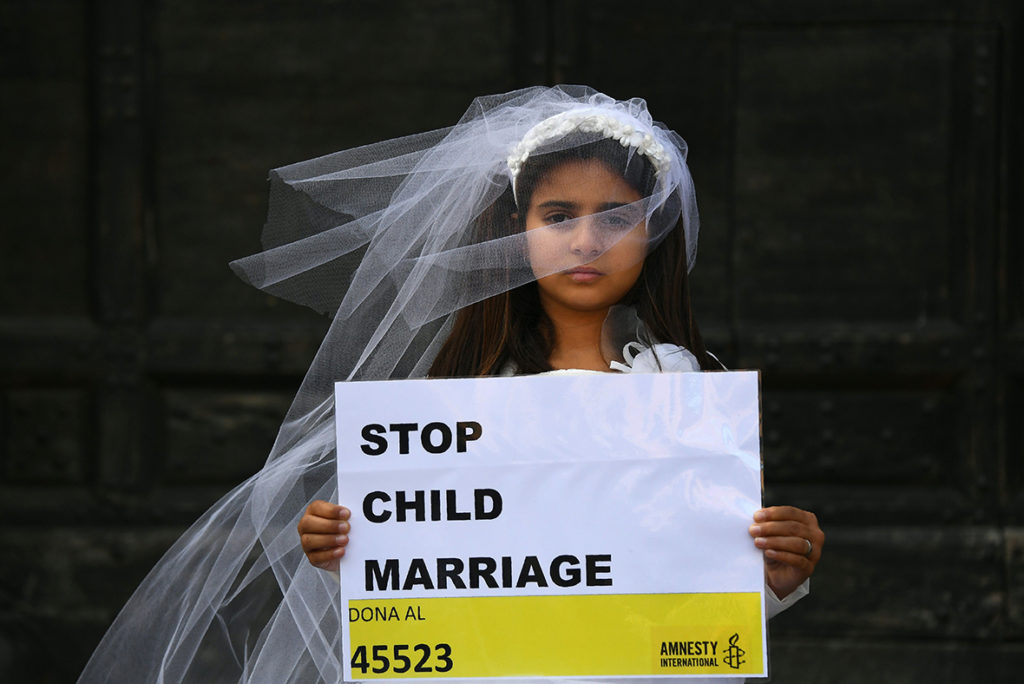 Amnesty International image Calling for end to child marriage